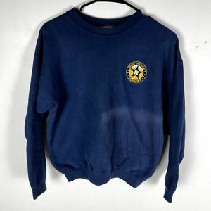 vintage 90s regis university rangers hanes navy crew neck size large